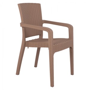 ΠΟΛΥΘΡΟΝΑ ΠΟΛΥΠΡΟΠΥΛΕΝΙΟΥ RATTAN HM5590.02 ΧΡΩΜΑ ΚΑΠΟΥΤΣΙΝΟ 58x55x87 cm.