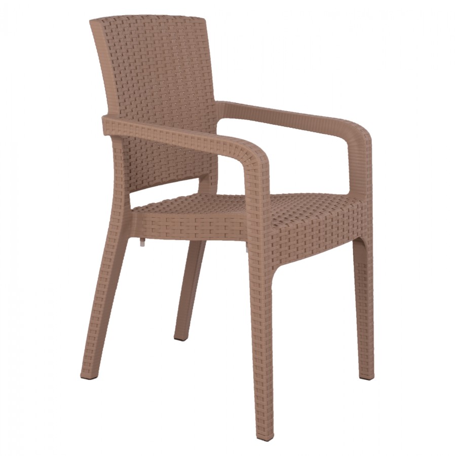 ΠΟΛΥΘΡΟΝΑ ΠΟΛΥΠΡΟΠΥΛΕΝΙΟΥ RATTAN HM5590.02 ΧΡΩΜΑ ΚΑΠΟΥΤΣΙΝΟ 58x55x87 cm.