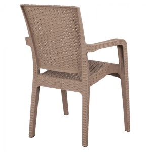 ΠΟΛΥΘΡΟΝΑ ΠΟΛΥΠΡΟΠΥΛΕΝΙΟΥ RATTAN HM5590.02 ΧΡΩΜΑ ΚΑΠΟΥΤΣΙΝΟ 58x55x87 cm.