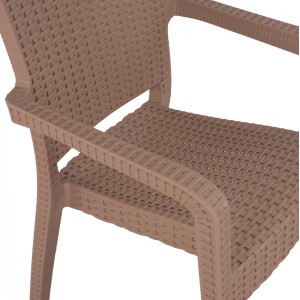 ΠΟΛΥΘΡΟΝΑ ΠΟΛΥΠΡΟΠΥΛΕΝΙΟΥ RATTAN HM5590.02 ΧΡΩΜΑ ΚΑΠΟΥΤΣΙΝΟ 58x55x87 cm.