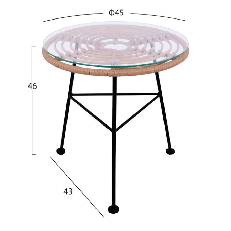 ΣΕΤ ΕΞΩΤΕΡΙΚΟΥ ΧΩΡΟΥ 3ΤΜΧ ALLEGRA HM10335 ΜΠΕΖ WICKER-ΜΕΤΑΛΛΟ
