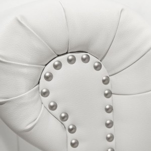 ΚΑΝΑΠΕΣ 3ΘΕΣΙΟΣ T.CHESTERFIELD HM3009.02 ΤΕΧΝΟΔΕΡΜΑ ΛΕΥΚΟ ΜΑΤ 208x90x73 εκ.