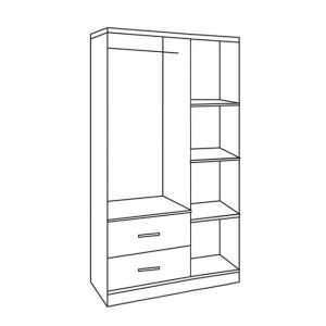 ΝΤΟΥΛΑΠΑ 3ΦΥΛΛΗ ME 2 ΣΥΡΤΑΡΙΑ CAESAR HM340.01 ZEBRANO 89Χ42,5Χ181Υεκ.