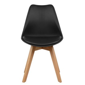 ΚΑΡΕΚΛΑ VEGAS HM0033.02 ΜΕ ΞΥΛΙΝΑ ΠΟΔΙΑ ΚΑΙ ΜΕ ΚΑΘΙΣΜΑ ΜΑΥΡΟ 48x49x81Υεκ.