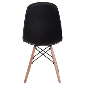 ΚΑΡΕΚΛΑ COSY HM0034.22 ΜΕ ΞΥΛΙΝΑ ΠΟΔΙΑ ΚΑΙ ΚΑΘΙΣΜΑ PU ΜΑΥΡΟ 44x50x85 εκ.