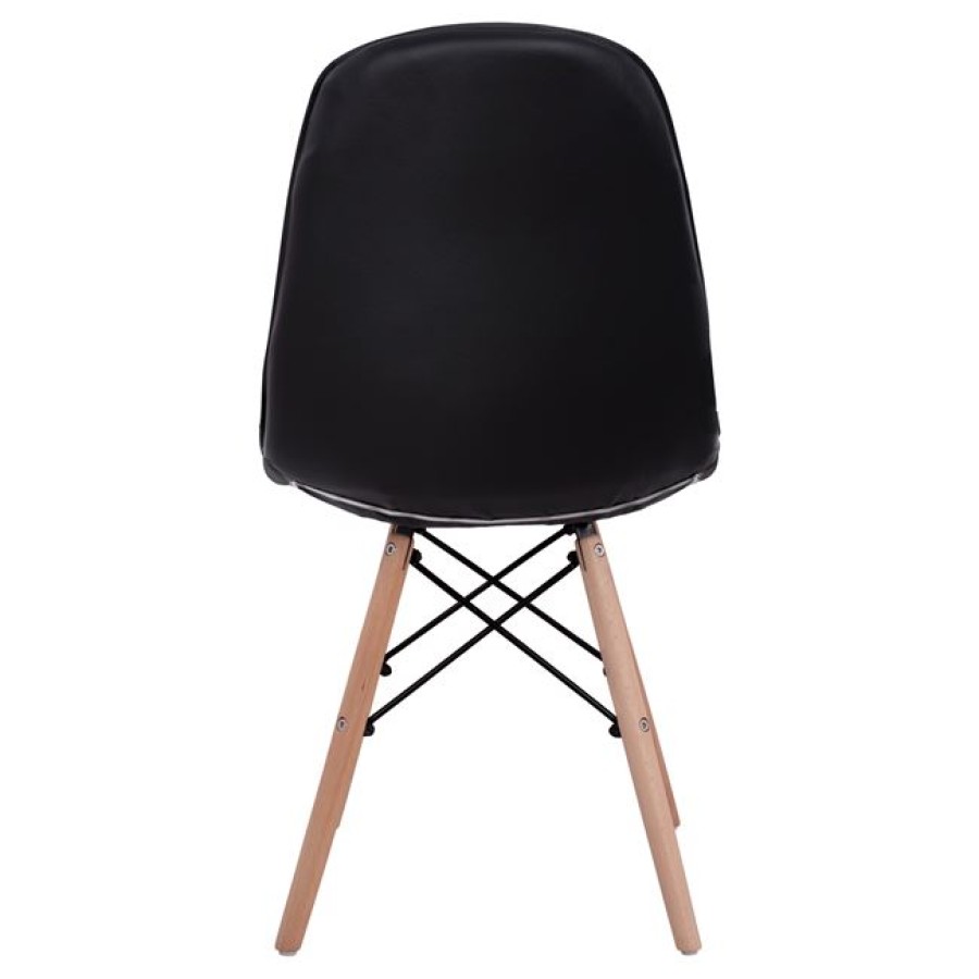 ΚΑΡΕΚΛΑ COSY HM0034.22 ΜΕ ΞΥΛΙΝΑ ΠΟΔΙΑ ΚΑΙ ΚΑΘΙΣΜΑ PU ΜΑΥΡΟ 44x50x85 εκ.