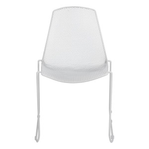 ΚΑΡΕΚΛΑ ΜΕΤΑΛΛΙΚΗ MESH ΛΕΥΚΗ URANIA HM8011.02 56x58,5x86cm