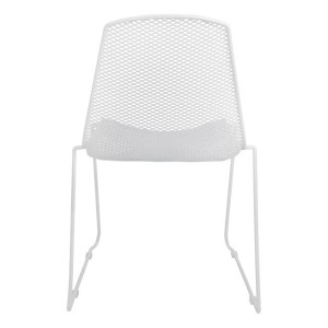 ΚΑΡΕΚΛΑ ΜΕΤΑΛΛΙΚΗ MESH ΛΕΥΚΗ URANIA HM8011.02 56x58,5x86cm