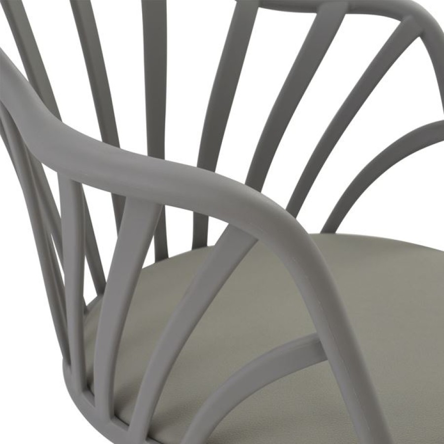 ΠΟΛΥΘΡΟΝΑ ΤΡΑΠΕΖΑΡΙΑΣ HM8049.10 ANAIS ΓΚΡΙ ΜΕ ΞΥΛΙΝΑ ΠΟΔΙΑ 60x53x86Υ εκ.