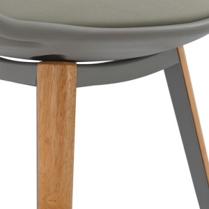 ΠΟΛΥΘΡΟΝΑ ΤΡΑΠΕΖΑΡΙΑΣ HM8049.10 ANAIS ΓΚΡΙ ΜΕ ΞΥΛΙΝΑ ΠΟΔΙΑ 60x53x86Υ εκ.