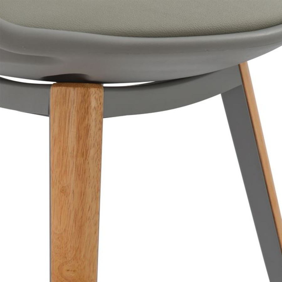 ΠΟΛΥΘΡΟΝΑ ΤΡΑΠΕΖΑΡΙΑΣ HM8049.10 ANAIS ΓΚΡΙ ΜΕ ΞΥΛΙΝΑ ΠΟΔΙΑ 60x53x86Υ εκ.