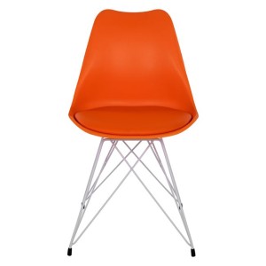 ΚΑΡΕΚΛΑ ΤΡΑΠΕΖΑΡΙΑΣ VEGAS ΠΟΡΤΟΚΑΛΙ ΜΕ ΜΕΤΑΛΛΙΚΑ ΠΟΔΙΑ HM8114.05 47Χ46Χ87 ΕΚ