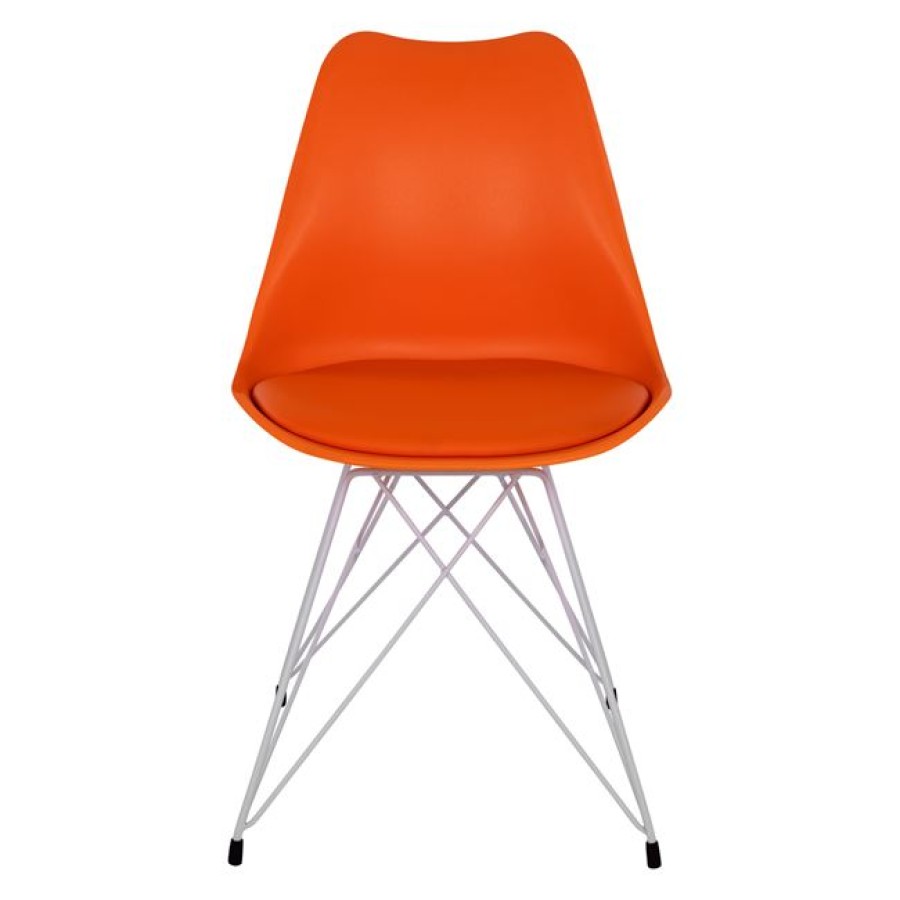 ΚΑΡΕΚΛΑ ΤΡΑΠΕΖΑΡΙΑΣ VEGAS ΠΟΡΤΟΚΑΛΙ ΜΕ ΜΕΤΑΛΛΙΚΑ ΠΟΔΙΑ HM8114.05 47Χ46Χ87 ΕΚ