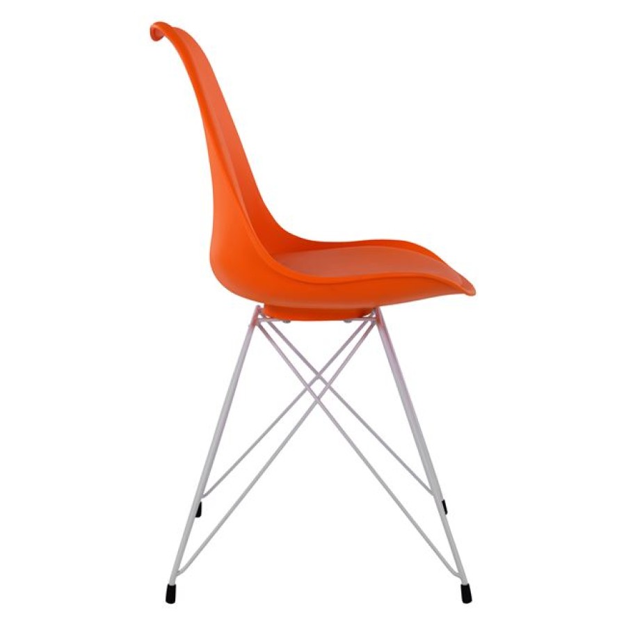 ΚΑΡΕΚΛΑ ΤΡΑΠΕΖΑΡΙΑΣ VEGAS ΠΟΡΤΟΚΑΛΙ ΜΕ ΜΕΤΑΛΛΙΚΑ ΠΟΔΙΑ HM8114.05 47Χ46Χ87 ΕΚ