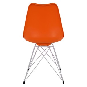 ΚΑΡΕΚΛΑ ΤΡΑΠΕΖΑΡΙΑΣ VEGAS ΠΟΡΤΟΚΑΛΙ ΜΕ ΜΕΤΑΛΛΙΚΑ ΠΟΔΙΑ HM8114.05 47Χ46Χ87 ΕΚ