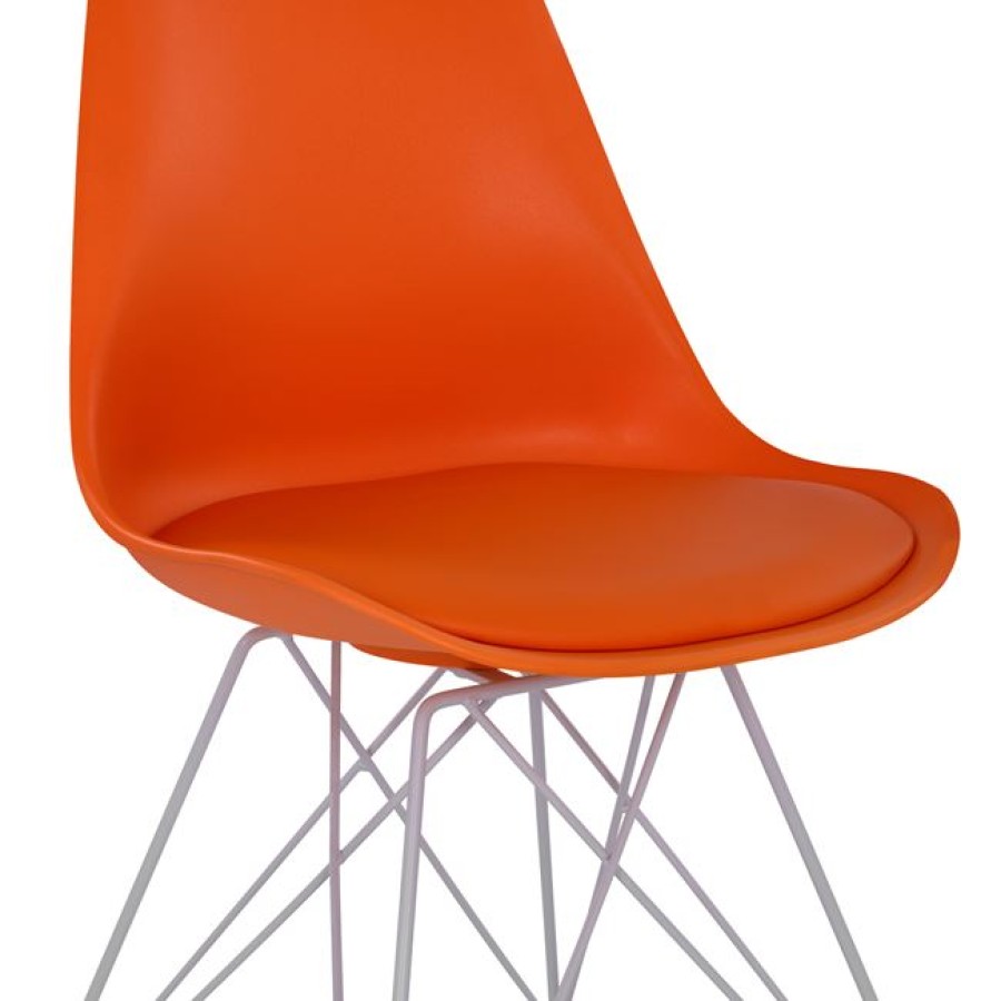 ΚΑΡΕΚΛΑ ΤΡΑΠΕΖΑΡΙΑΣ VEGAS ΠΟΡΤΟΚΑΛΙ ΜΕ ΜΕΤΑΛΛΙΚΑ ΠΟΔΙΑ HM8114.05 47Χ46Χ87 ΕΚ