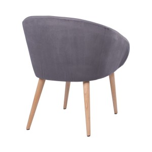 ΠΟΛΥΘΡΟΝΑ ELLIE ΓΚΡΙ ΒΕΛΟΥΔΟ HM8391.01 60x63x70Υ εκ.