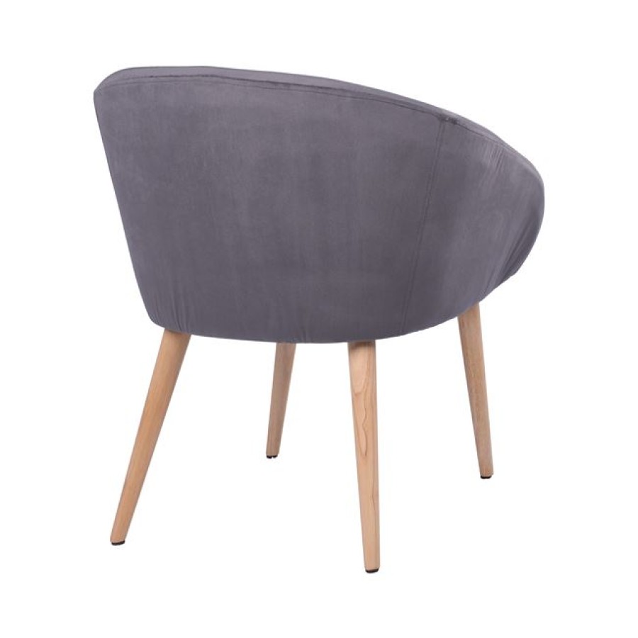 ΠΟΛΥΘΡΟΝΑ ELLIE ΓΚΡΙ ΒΕΛΟΥΔΟ HM8391.01 60x63x70Υ εκ.