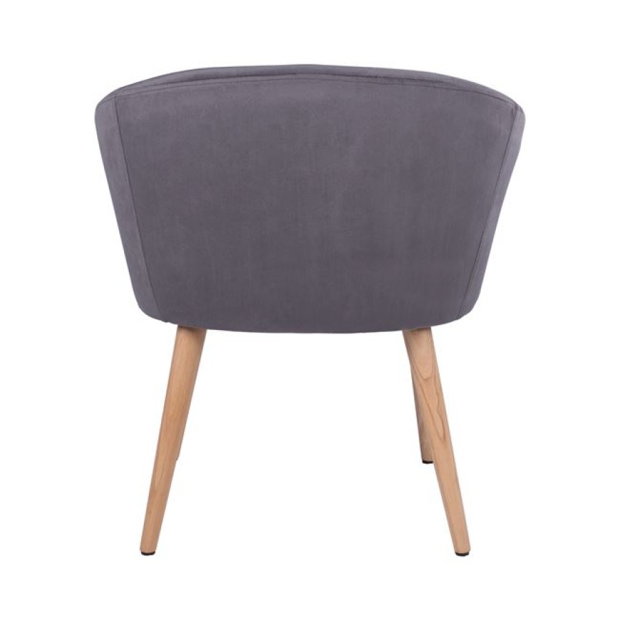 ΠΟΛΥΘΡΟΝΑ ELLIE ΓΚΡΙ ΒΕΛΟΥΔΟ HM8391.01 60x63x70Υ εκ.