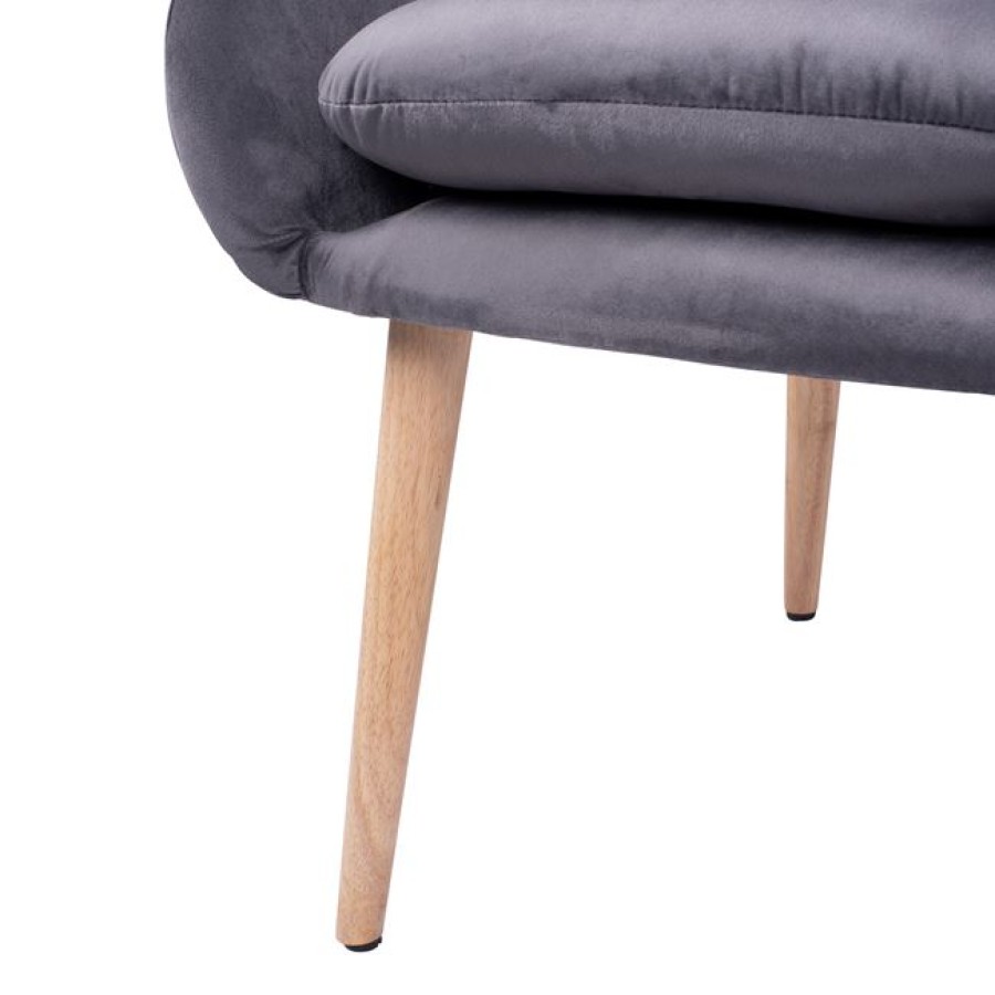 ΠΟΛΥΘΡΟΝΑ ELLIE ΓΚΡΙ ΒΕΛΟΥΔΟ HM8391.01 60x63x70Υ εκ.