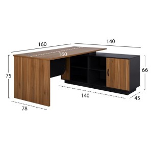 ΕΠΑΓΓΕΛΜΑΤΙΚΟ ΓΡΑΦΕΙΟ SUPREME HM2363R ΔΕΞΙΑ ΓΩΝΙΑ ΑΝΑΣΤΡΕΨΙΜΗ 160x140x75Υ εκ.