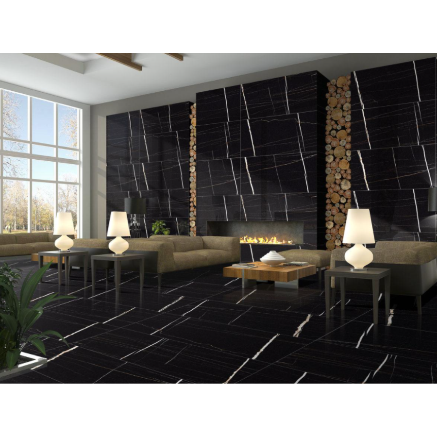 LAURENT BLACK HIGH GLOSSY 600  X 1200