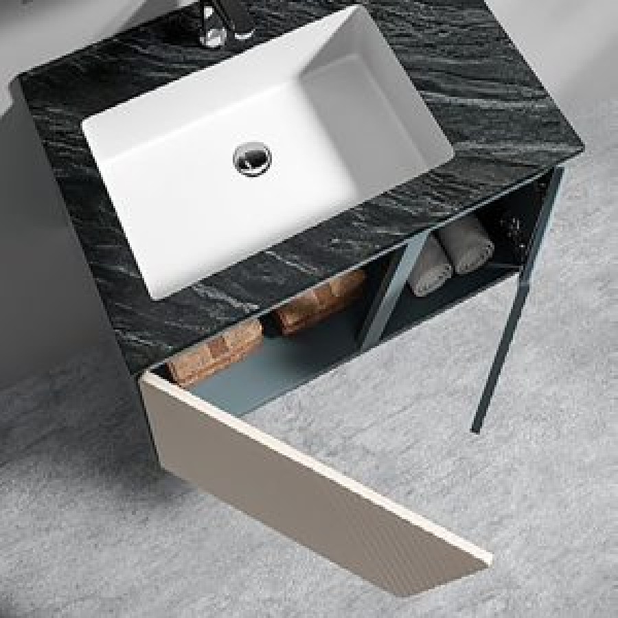 Σετ Έπιπλο Μπάνιου VICTORIA 80 cm PLYWOOD χρ.BEIGE/PETROL 9SVIC080BEPE