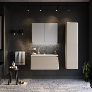 Σετ Έπιπλο Μπάνιου BELLA Ανθρακί MDF 18mm Λάκα 100