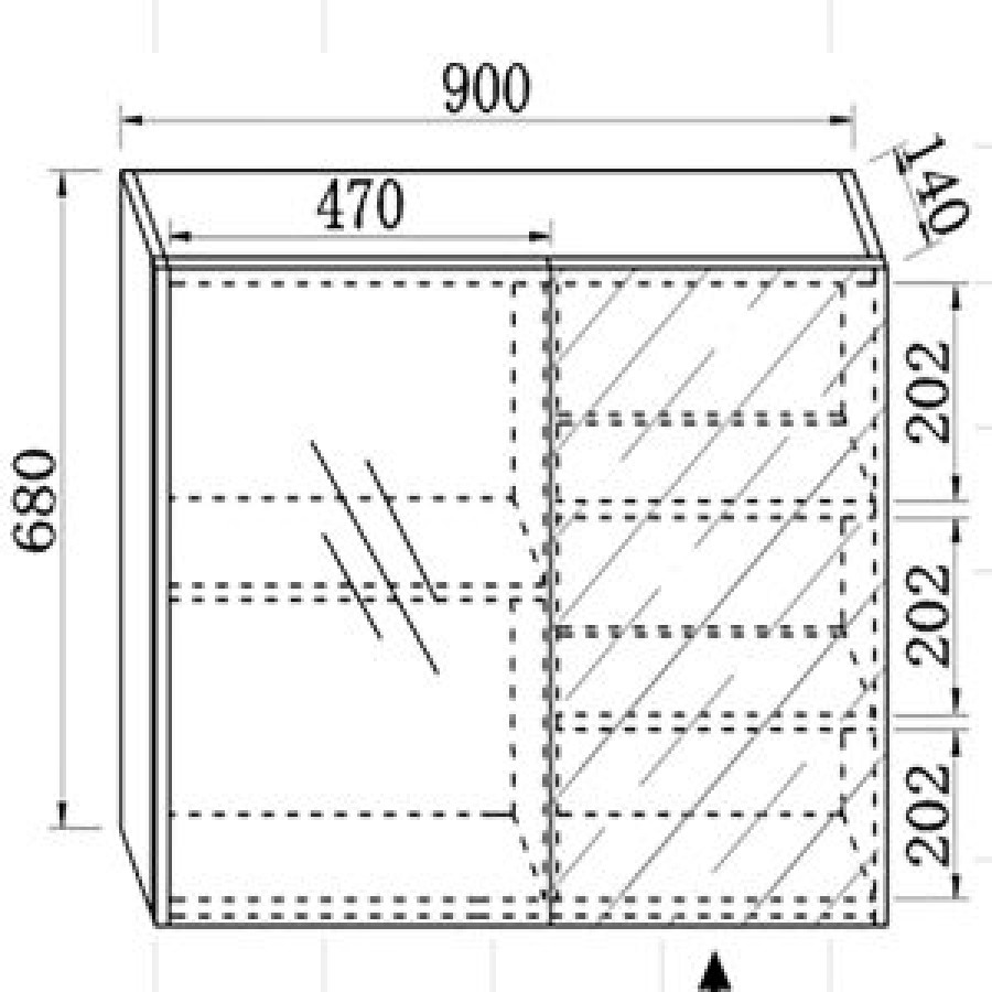 Σετ Έπιπλο Μπάνιου DIONE 100cm PLYWOOD WHITE