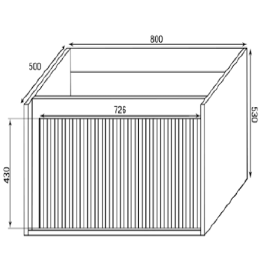 Σετ Έπιπλο Μπάνιου GREYS 80cm PLYWOOD LIGHT GREY