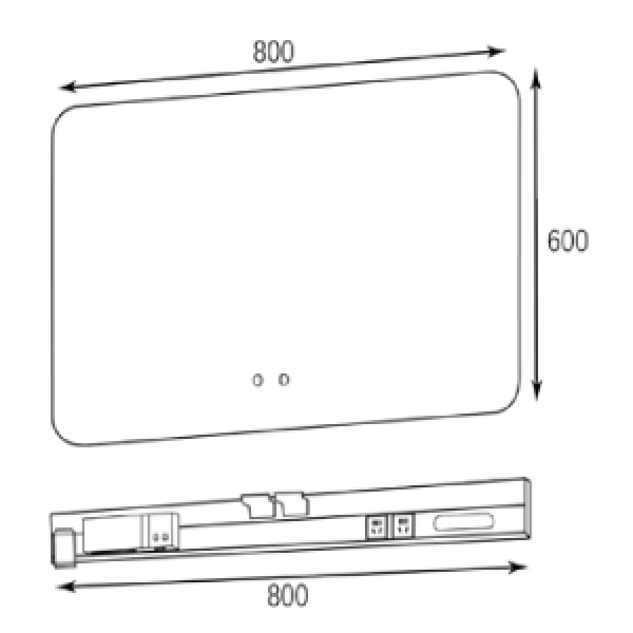 Σετ Έπιπλο Μπάνιου GREYS 80cm PLYWOOD LIGHT GREY