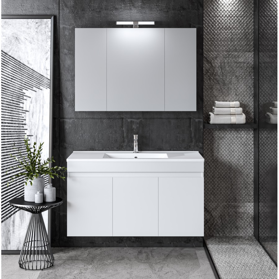 Σετ Έπιπλο Μπάνιου OMEGA WHITE 100