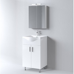 Σετ Έπιπλο Μπάνιου SIENA WHITE 55