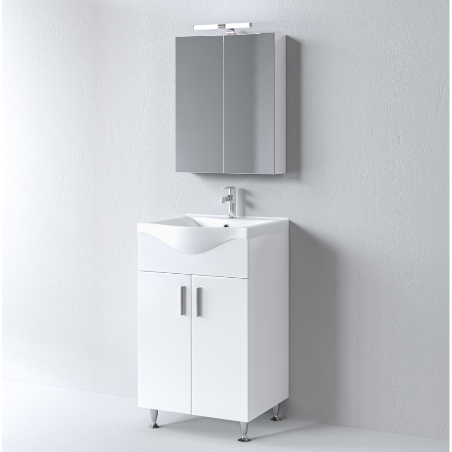 Σετ Έπιπλο Μπάνιου SIENA WHITE 55