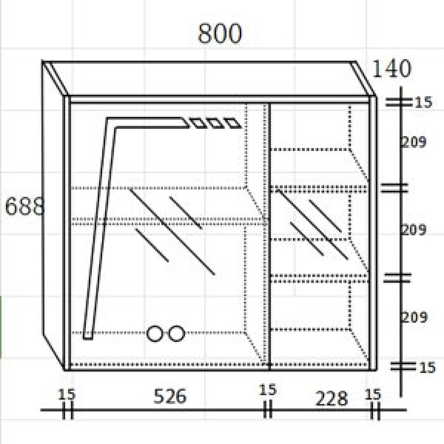 Σετ Έπιπλο Μπάνιου VICTORIA 80 cm PLYWOOD χρ.BEIGE/PETROL 9SVIC080BEPE