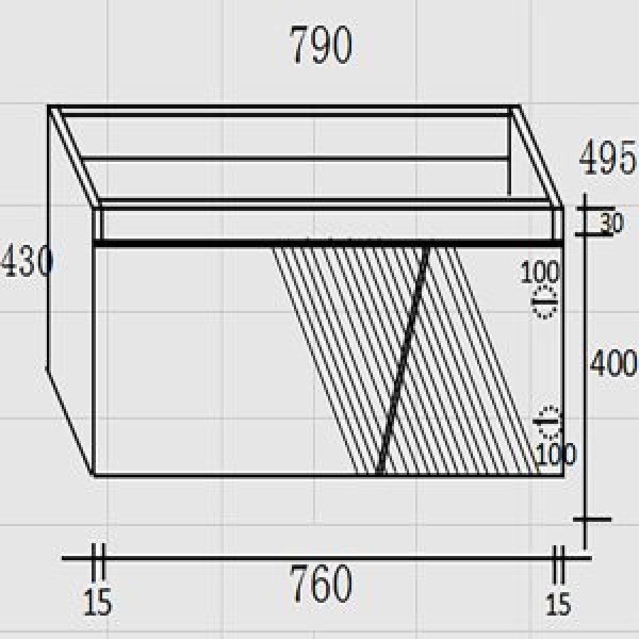 Σετ Έπιπλο Μπάνιου VICTORIA 80 cm PLYWOOD χρ.BEIGE/PETROL 9SVIC080BEPE