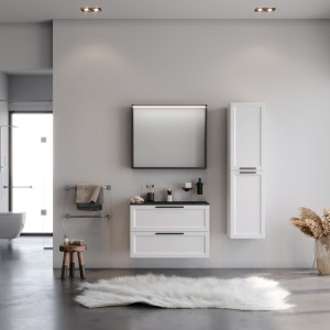 Σετ Έπιπλο Μπάνιου LAGUNA Λευκό 80 MDF 18mm Λάκα