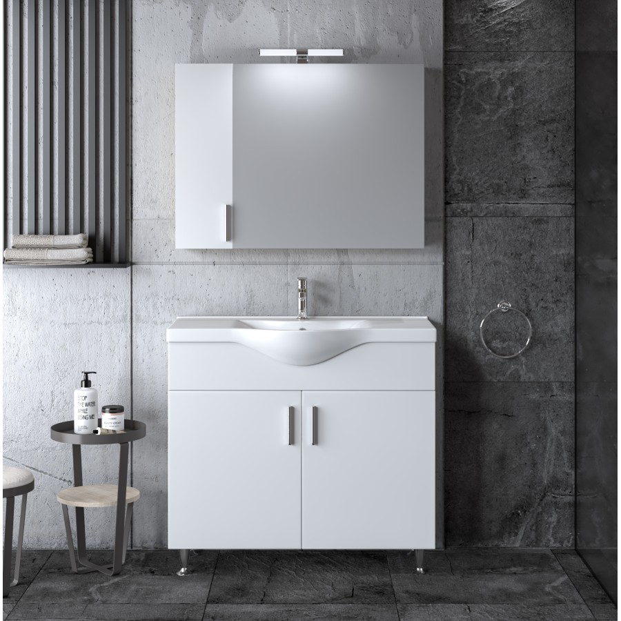 Σετ Έπιπλο Μπάνιου SIENA WHITE 90