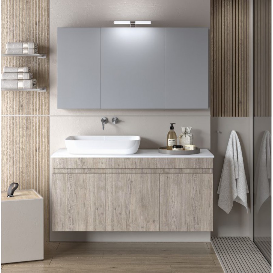 ΣΕΤ ΕΠΙΠΛΟΥ OMEGA TOP 120cm χρ.WHITE/GREY