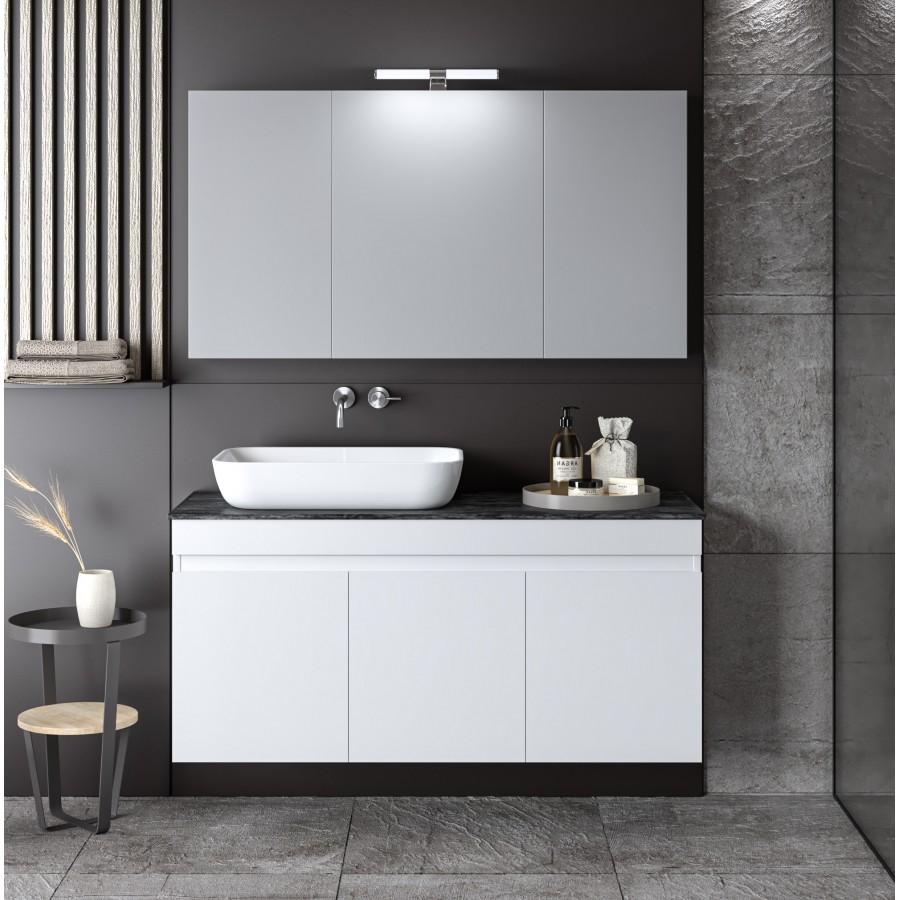 ΣΕΤ ΕΠΙΠΛΟΥ OMEGA TOP 120cm χρ.WHITE/GREY