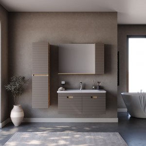 Σετ Έπιπλο Μπάνιο VEGA Capuccino MDF 18mm Λάκα 100