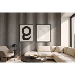 PS PANEL ΜΕ 3D ΠΗΧΑΚΙΑ 02 PIANO (ΜΟΝΟΧΡΩΜΟ ΓΚΡΙ) 12/122/2900mm GREY