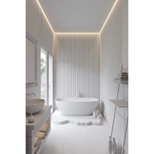 PS PANEL RESIDENCE 01 ΜΕ 3D ΠΗΧΑΚΙΑ 21/122 mm WHITE