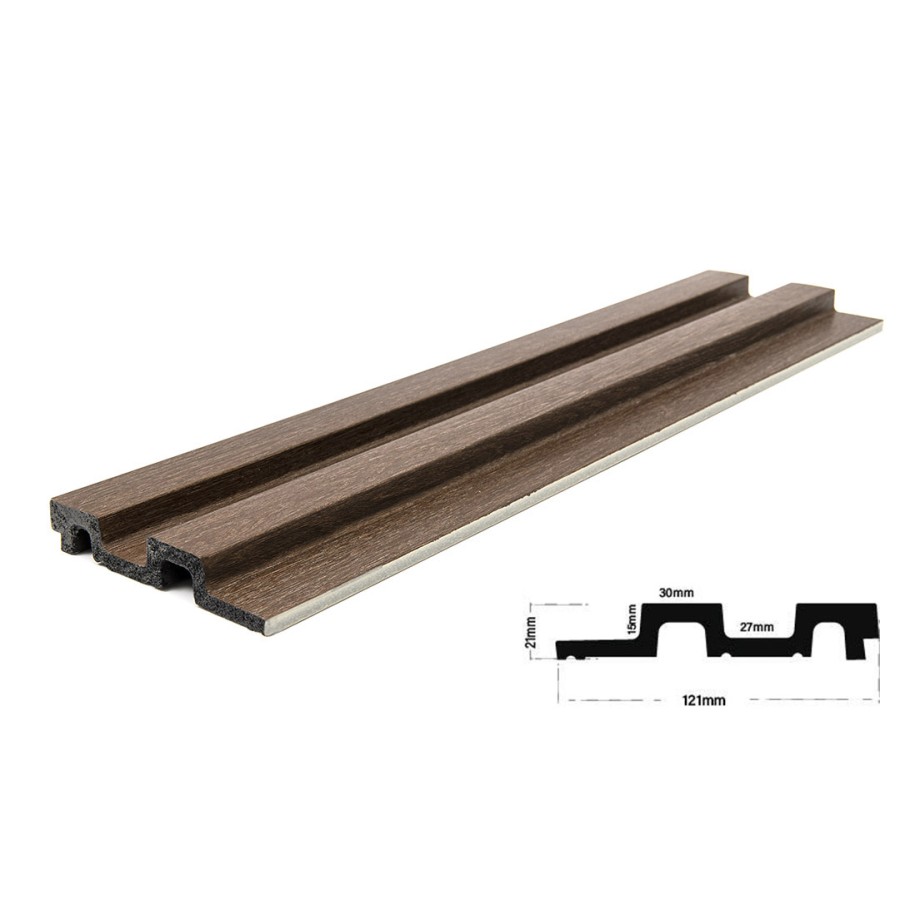 PS PANEL RESIDENCE 08 ΜΕ 3D ΠΗΧΑΚΙΑ 21/122 mm DARK BROWN OAK