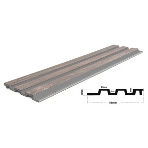 PS PANEL PIANO 00 ΜΕ 3D ΠΗΧΑΚΙΑ 12/122/2900mm WALNUT/DARK GREY