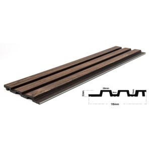 PS PANEL PIANO 54 ΜΕ 3D ΠΗΧΑΚΙΑ  12/122/2900mm WALNUT/DARK BROWN
