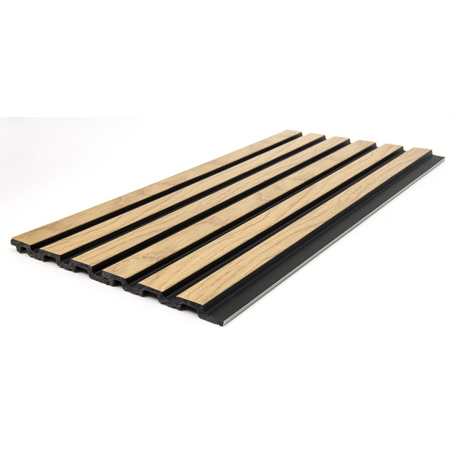 PS PANEL PIANO F4 ΜΕ 3D ΠΗΧΑΚΙΑ 12/122/2900mm NAT.OAK/BLACK