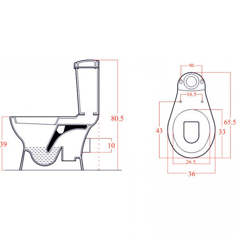 Inter Λεκάνη set με καζανάκι,καπάκι 2010p