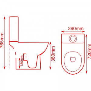 Inter Λεκάνη set με καζανάκι,καπάκι 6739p