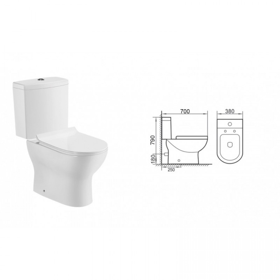 Inter Λεκάνη set με καζανάκι,καπάκι7970p